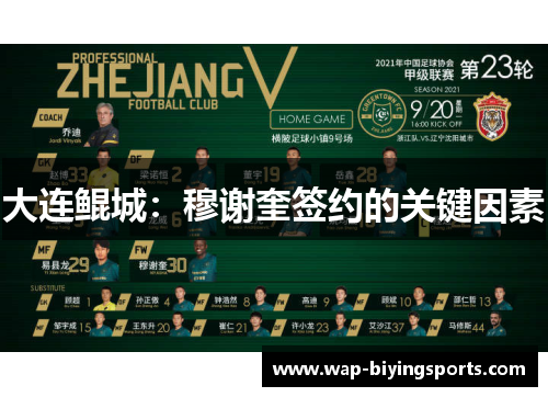 大连鲲城：穆谢奎签约的关键因素